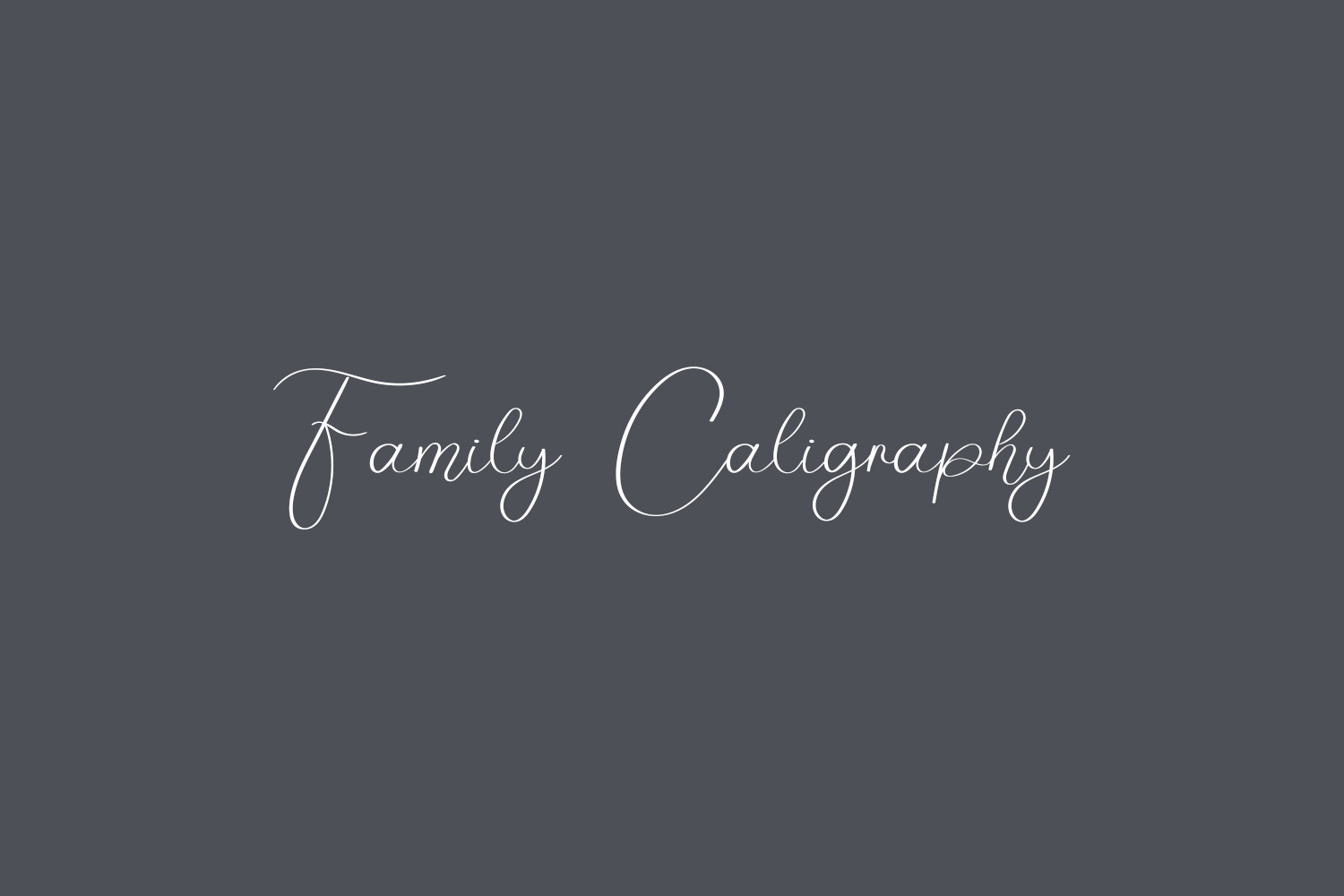 Family Caligraphy Free Font