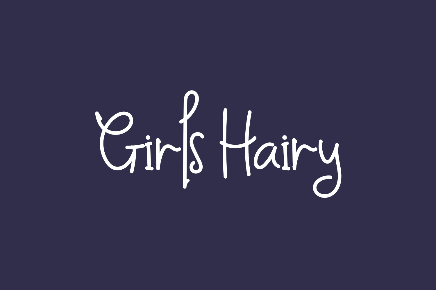 Girls Hairy Free Font