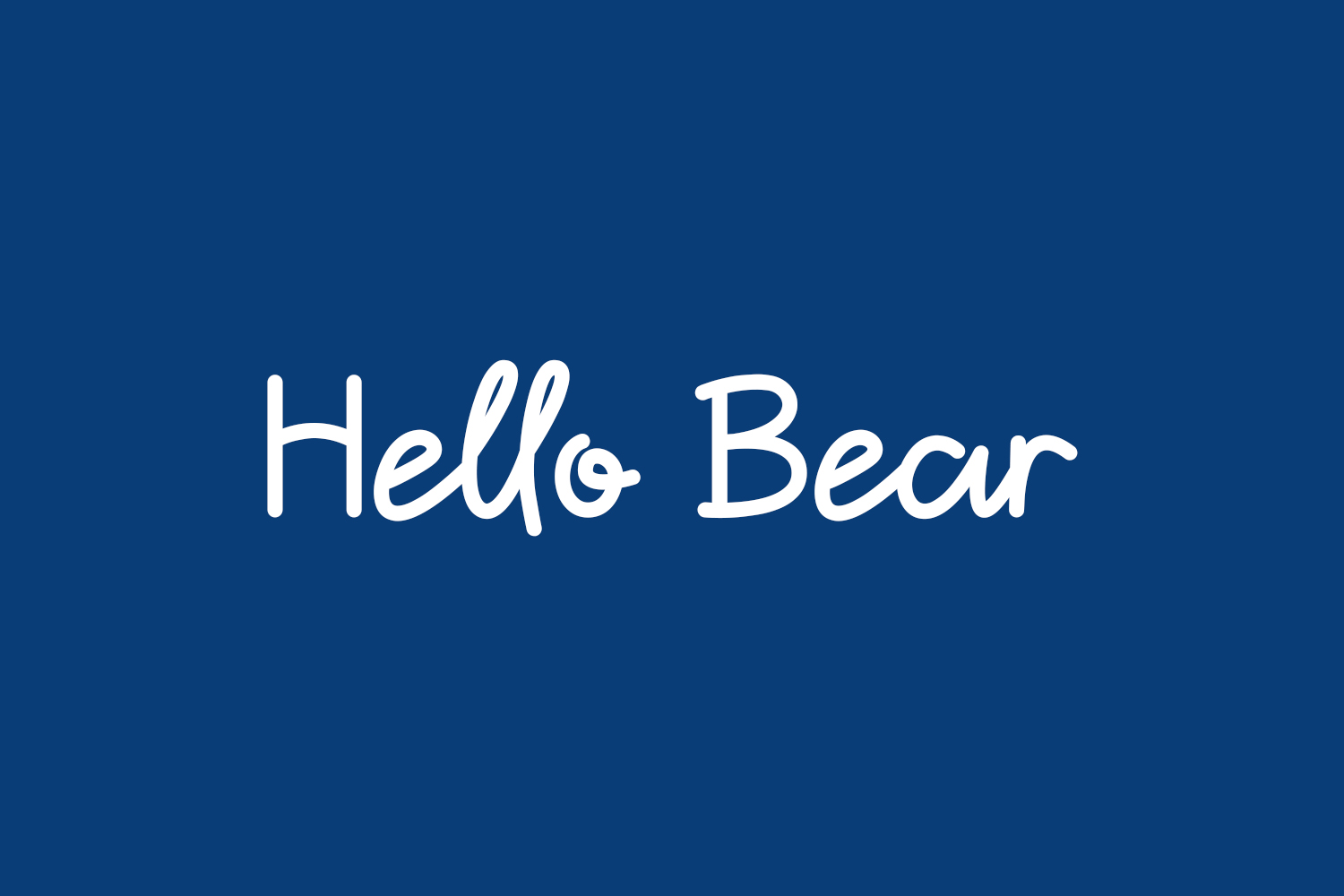 Hello Bear Free Font