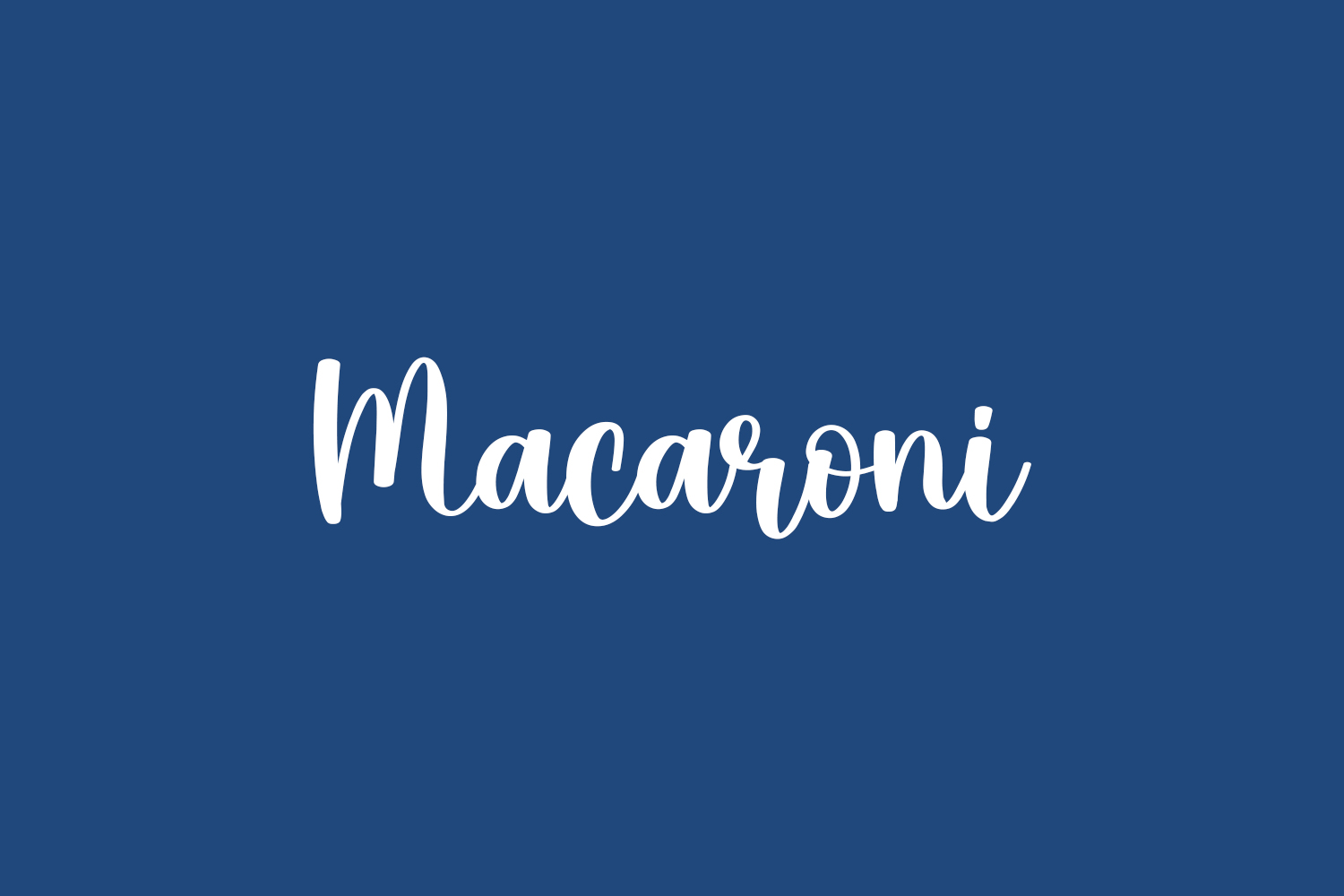 Macaroni Free Font