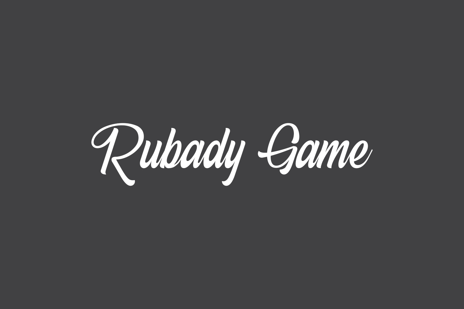 Rubady Game Free Font