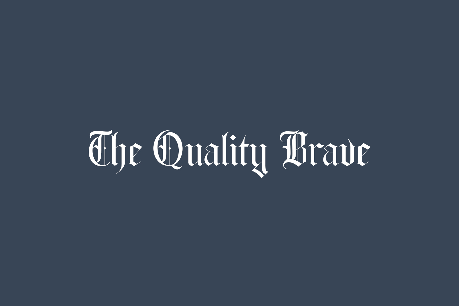 The Quality Brave Free Font