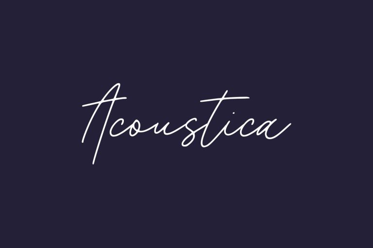 Acoustica | Fonts Shmonts