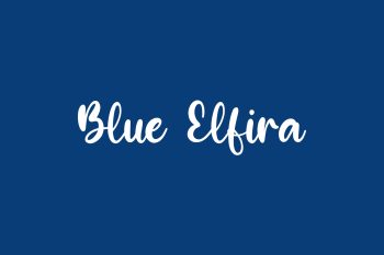 Blue Elfira Free Font