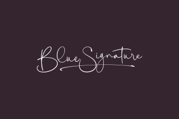 Blue Signature Free Font