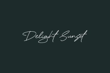 Delight Sunset Free Font