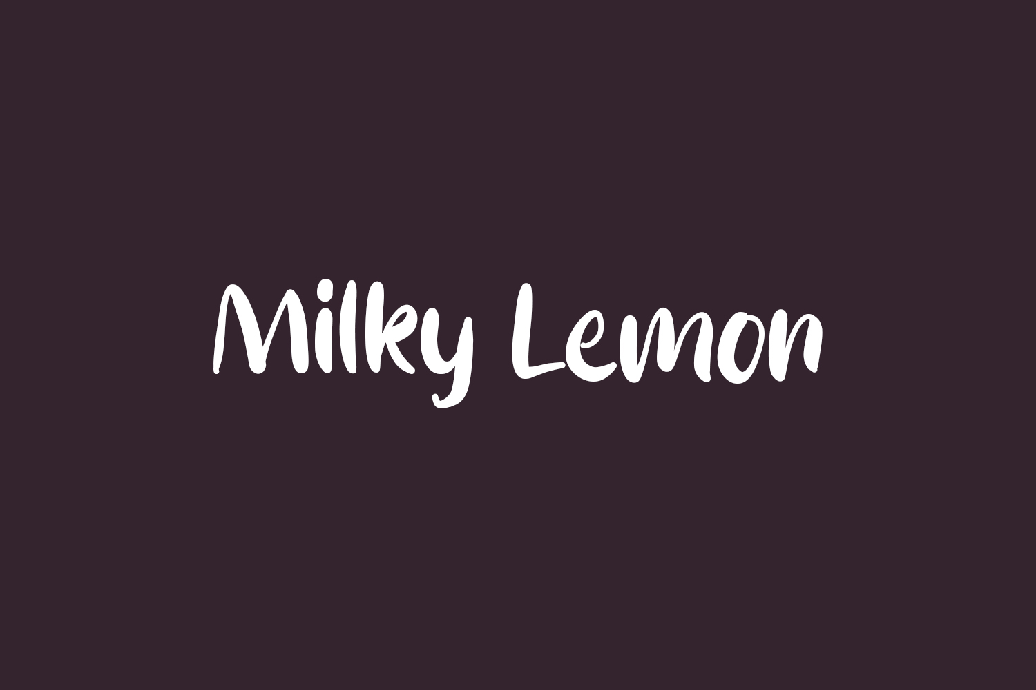 Milky Lemon Free Font