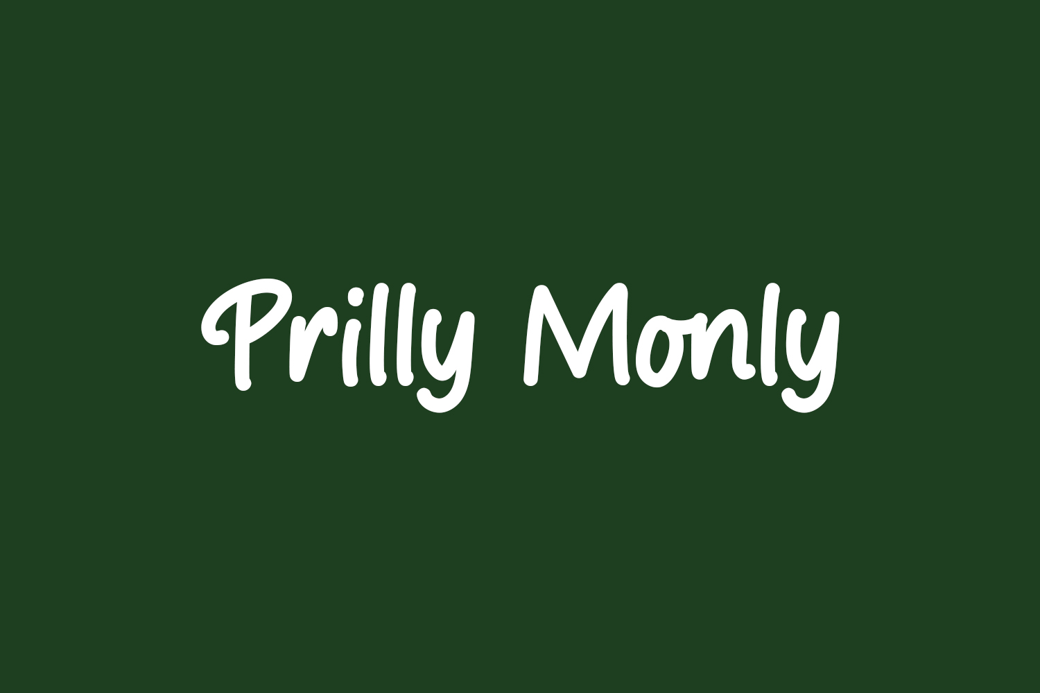 Prilly Monly Free Font