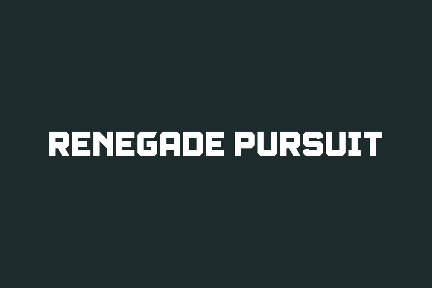 Renegade Pursuit Free Font