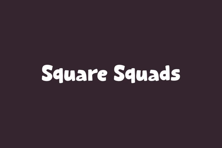 Square Squads | Fonts Shmonts