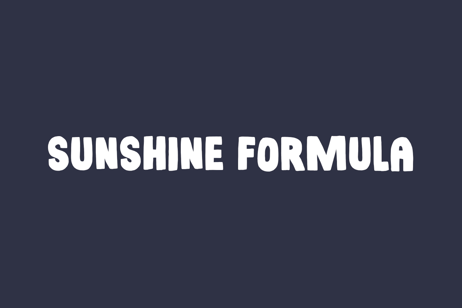 Sunshine Formula Free Font