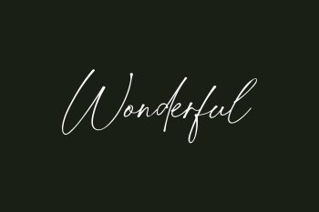 Wonderful Free Font