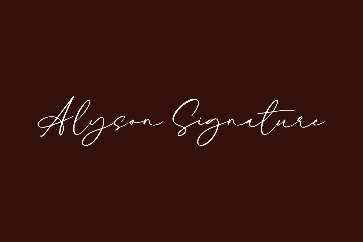 Alyson Signature Free Font