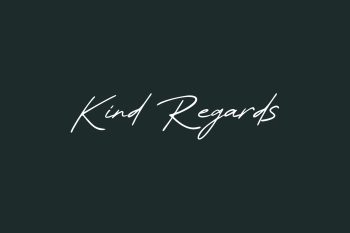 Kind Regards Free Font