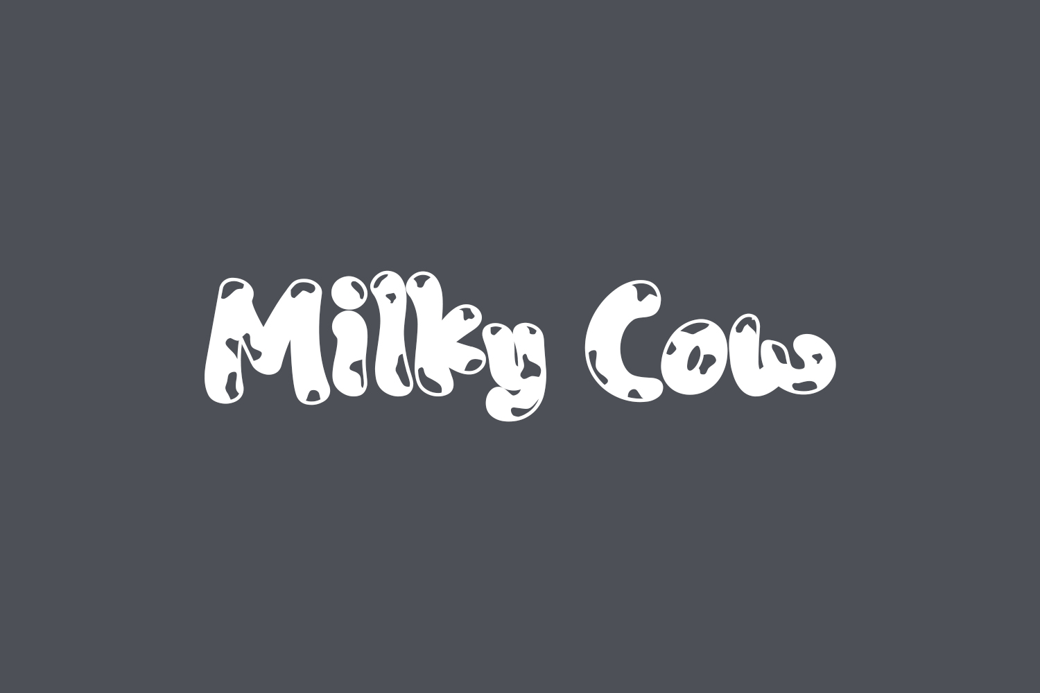 Milky Cow Free Font