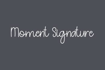 Moment Signature Free Font