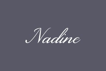 Nadine Free Font