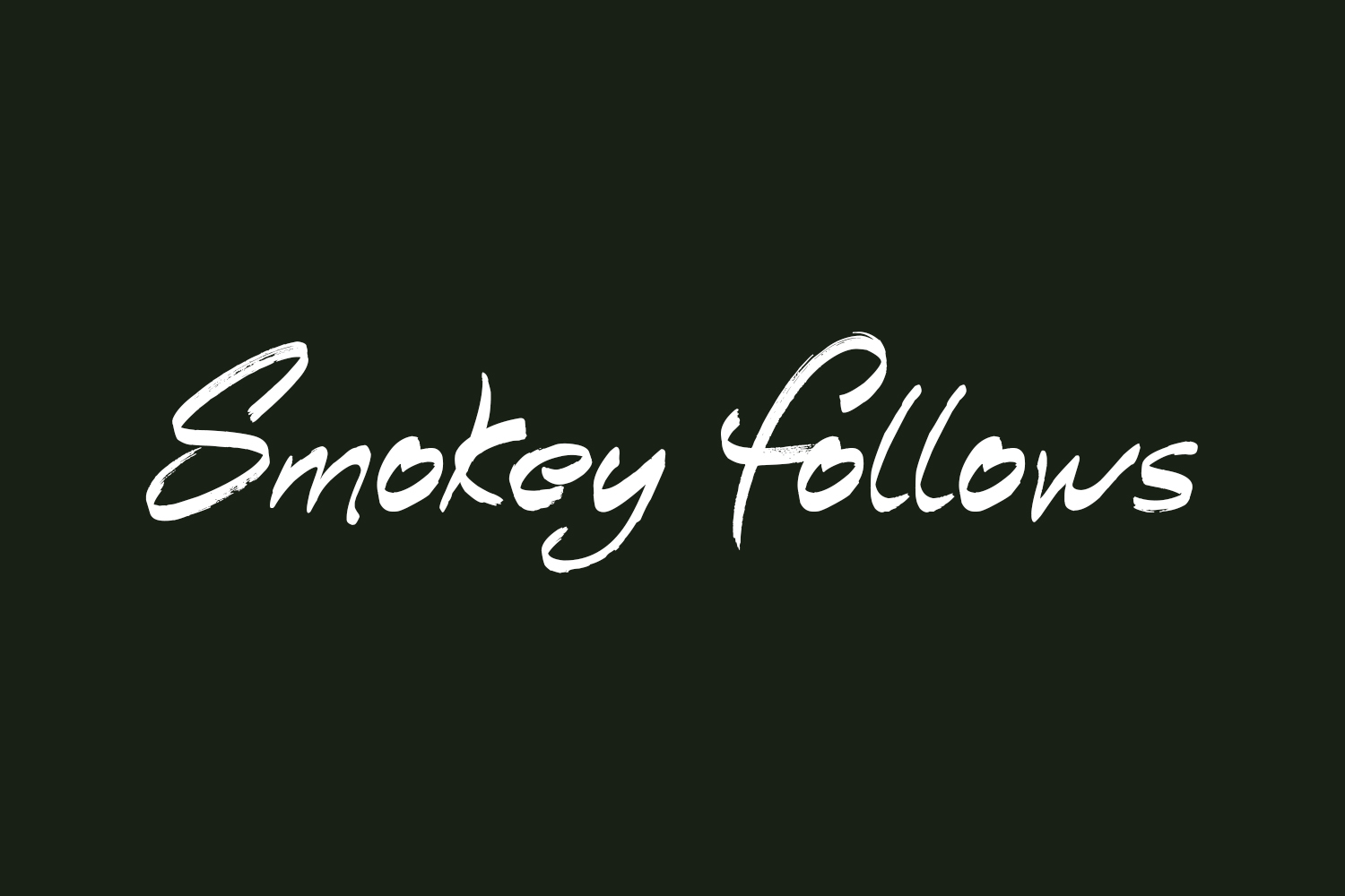 Smokey Follows Free Font