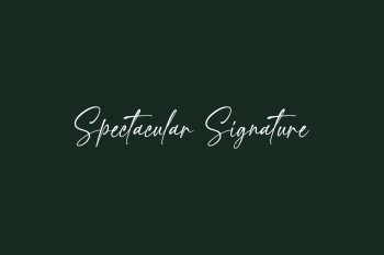 Spectacular Signature Free Font