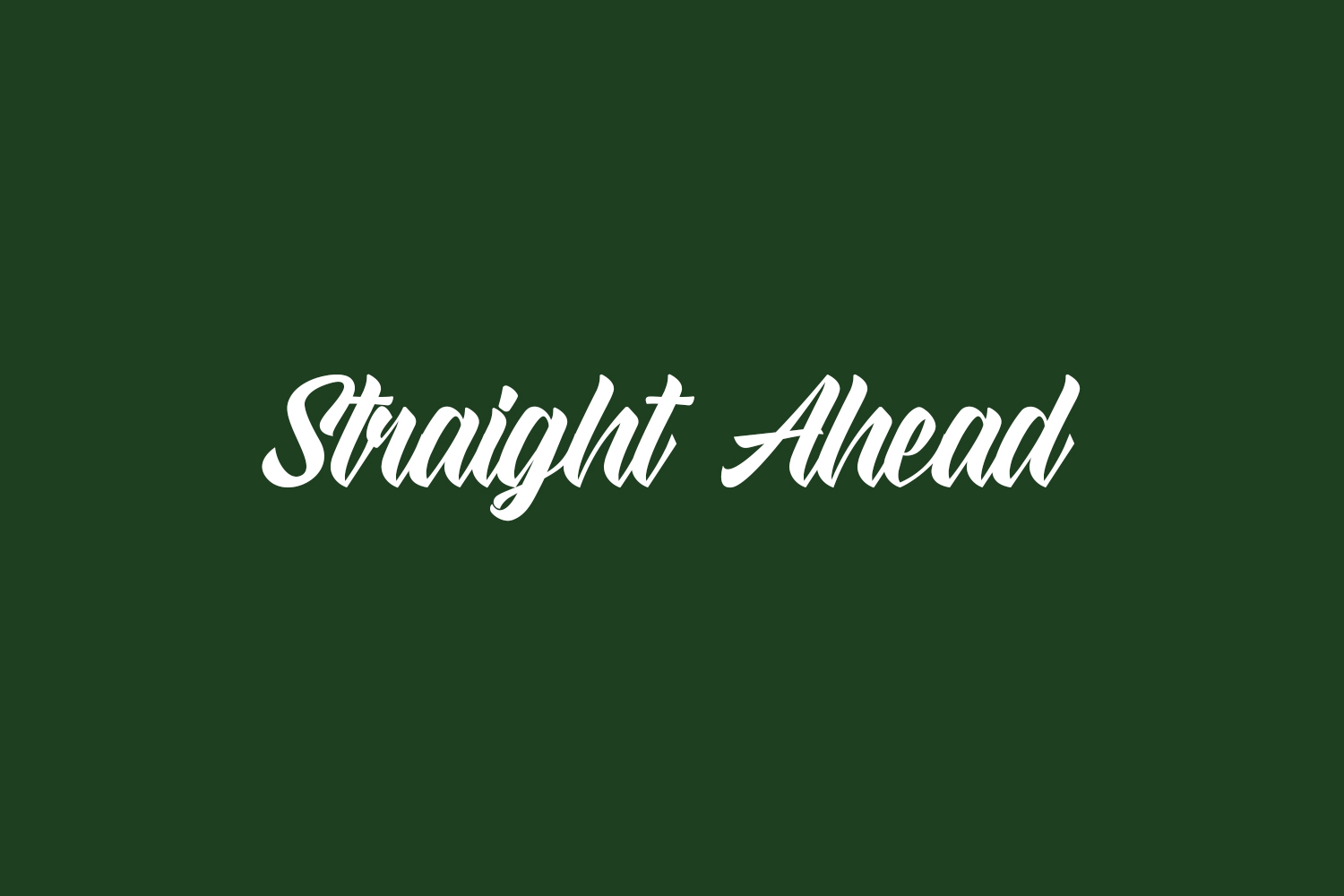 Straight Ahead Free Font