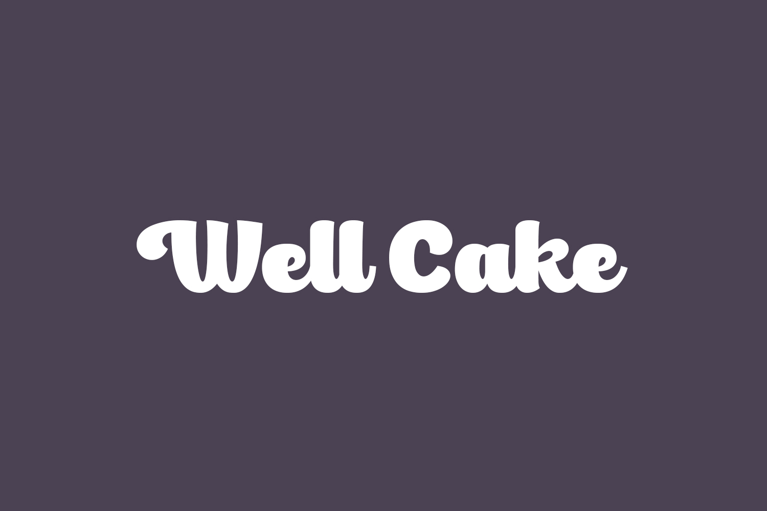 Well Cake Free Font