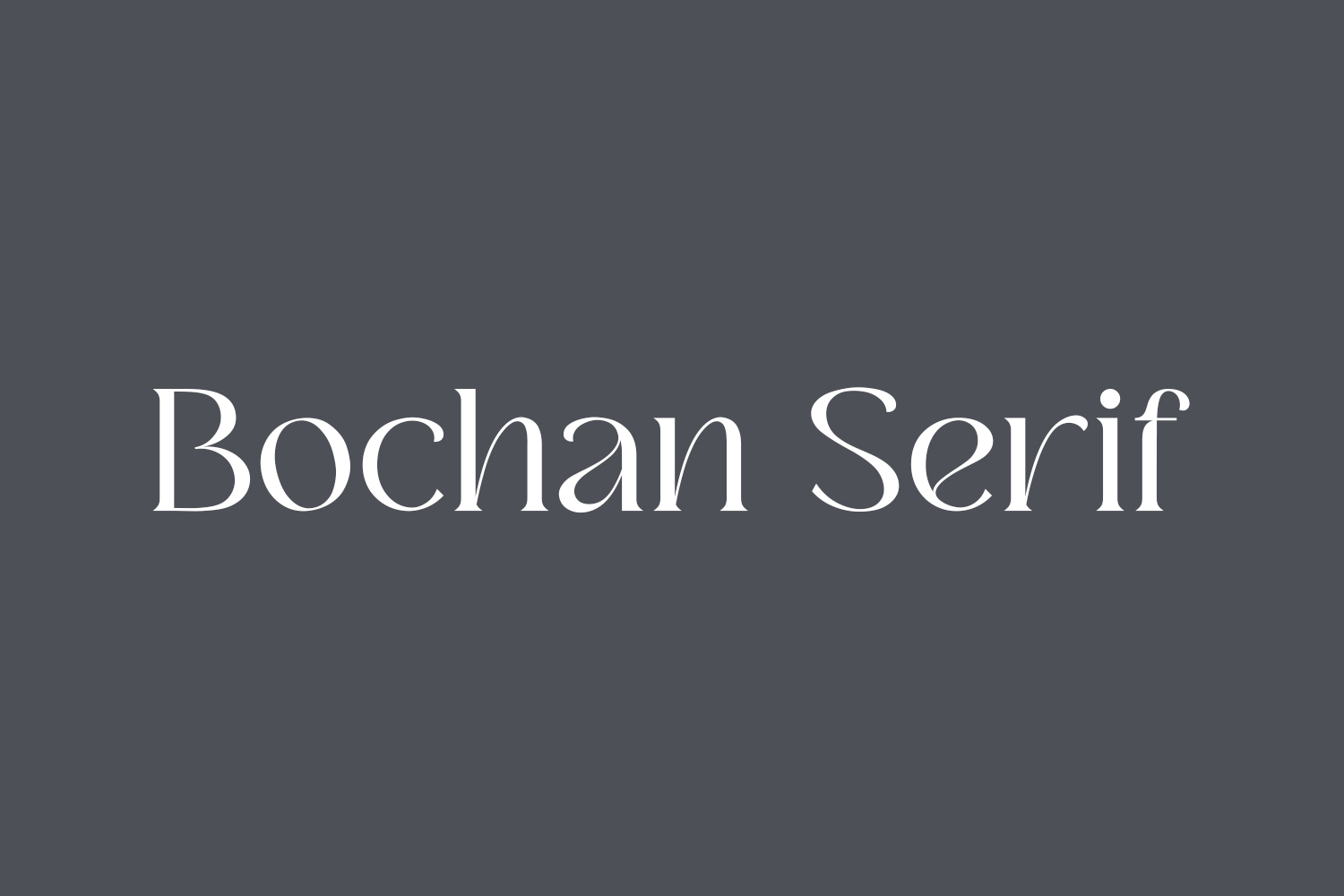 Bochan Serif Free Font