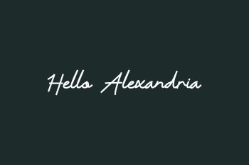 Hello Alexandria Free Font