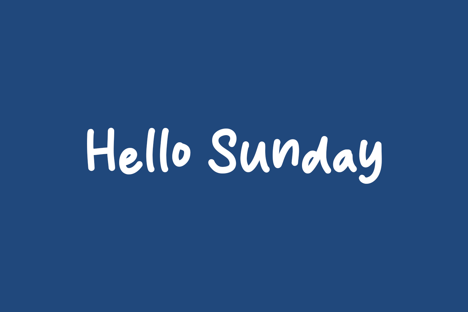 Hello Sunday Free Font