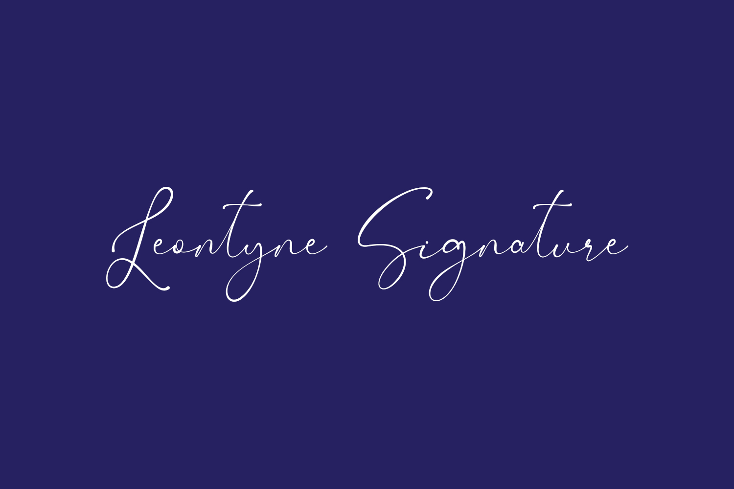 Leontyne Signature Free Font