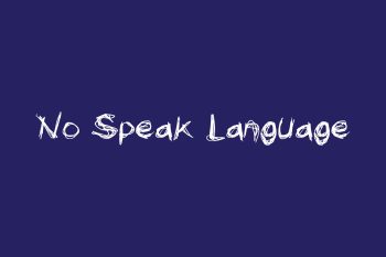 No Speak Language Free Font