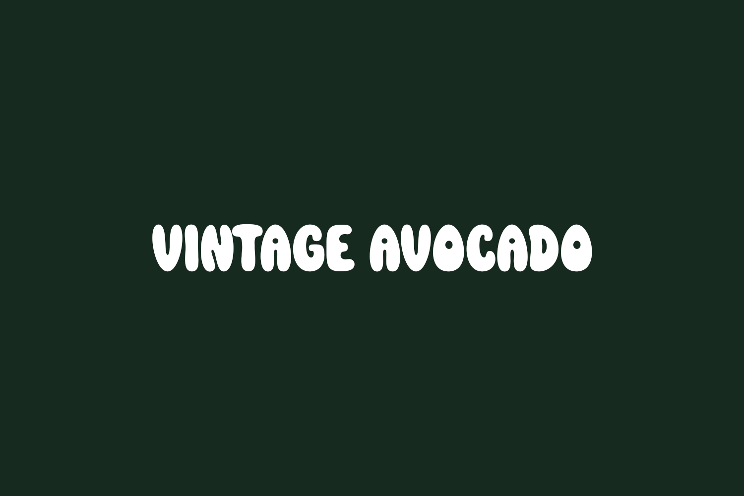 Vintage Avocado Free Font