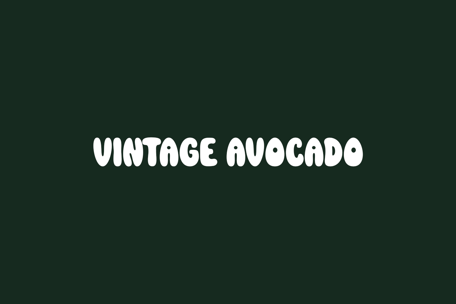 Vintage Avocado Free Font