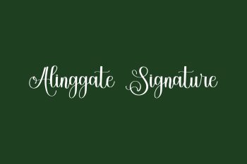 Alinggate Signature Free Font