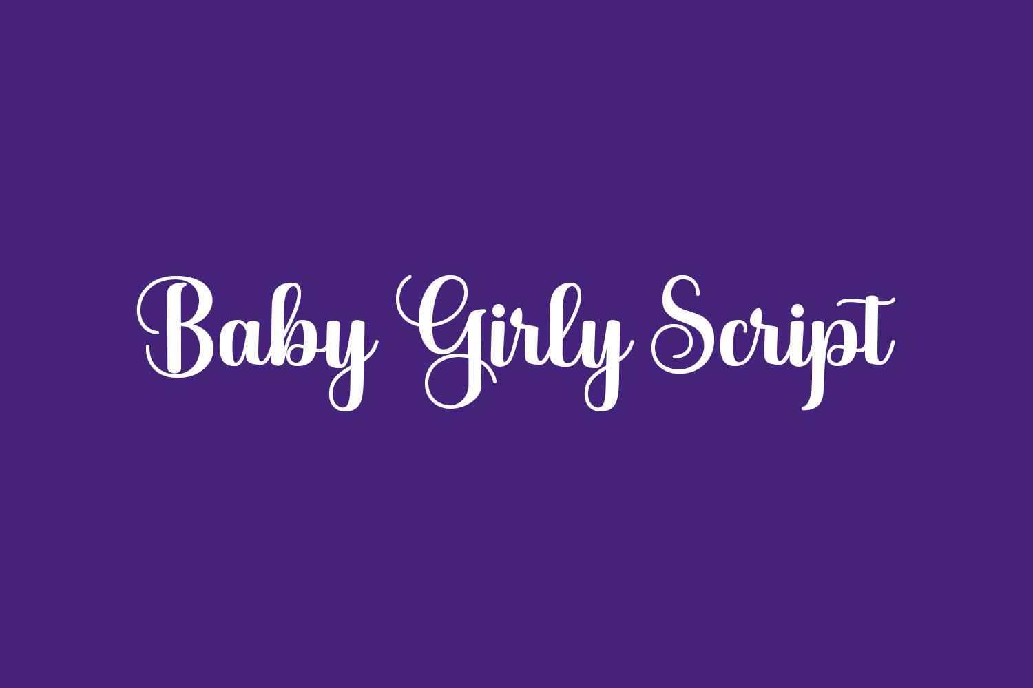 Baby Girly Script Free Font