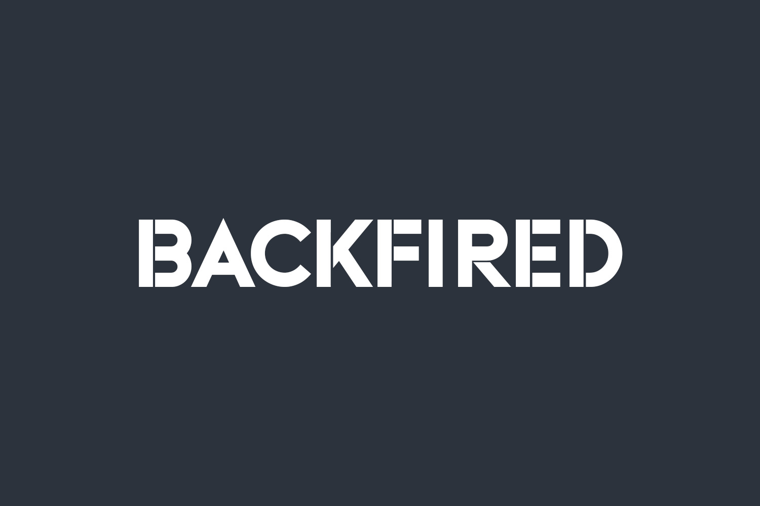 Backfired Free Font