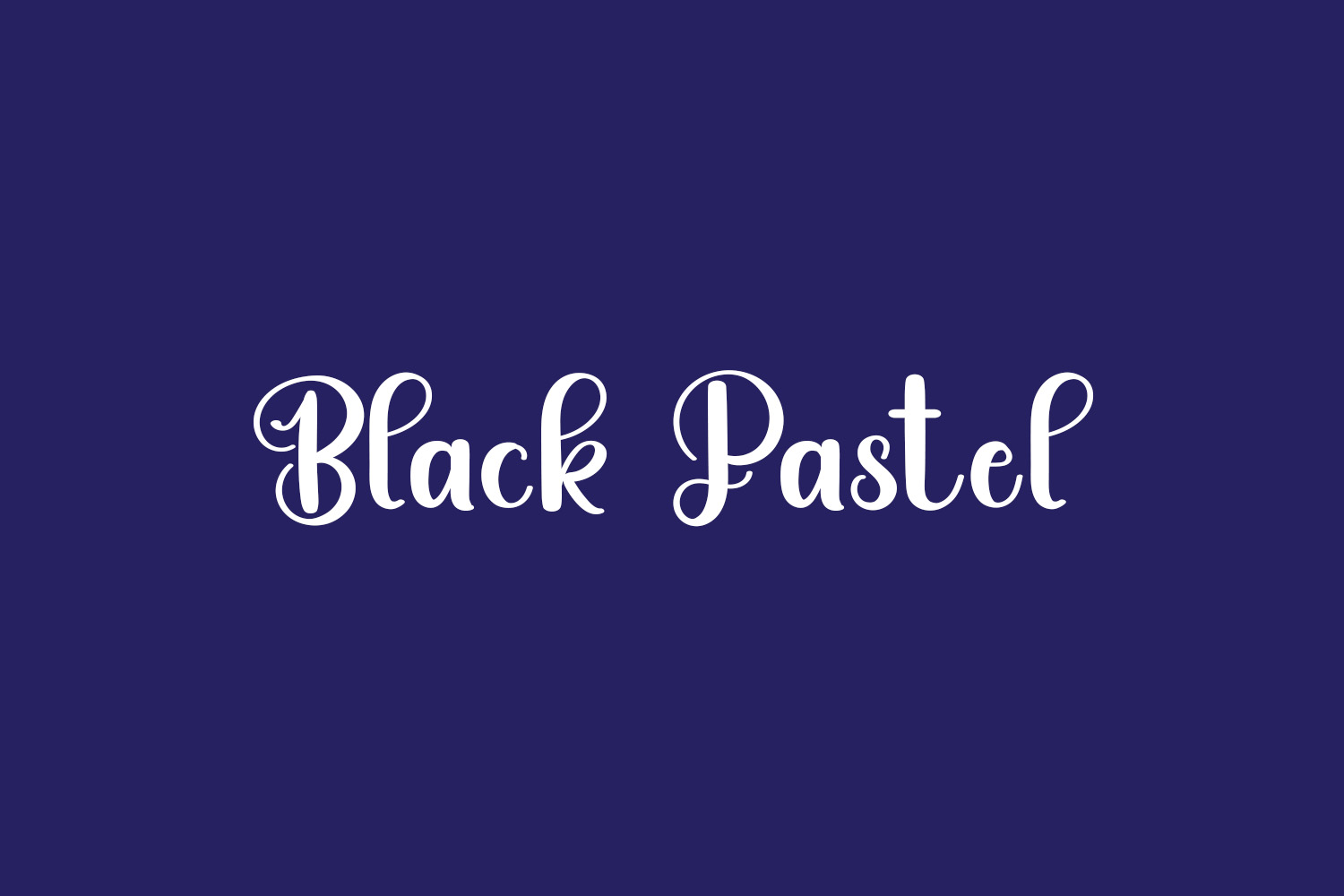 Black Pastel Free Font