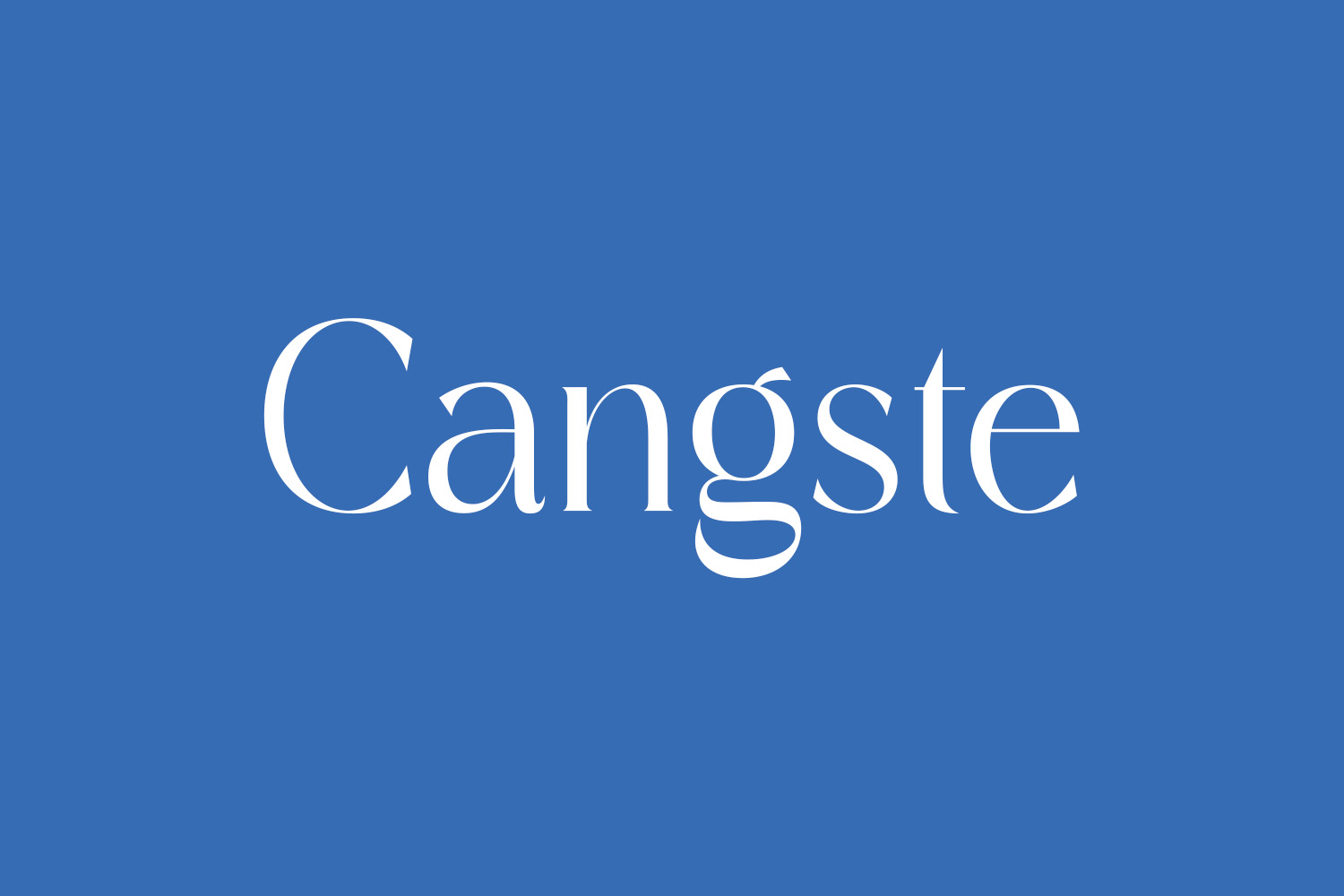 Cangste Free Font