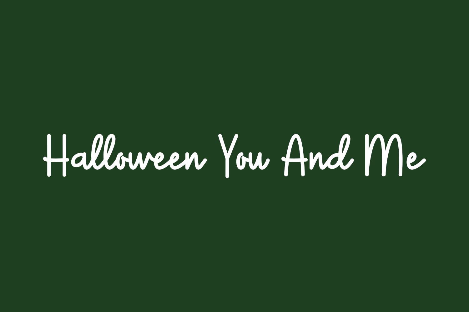 Halloween You And Me Free Font