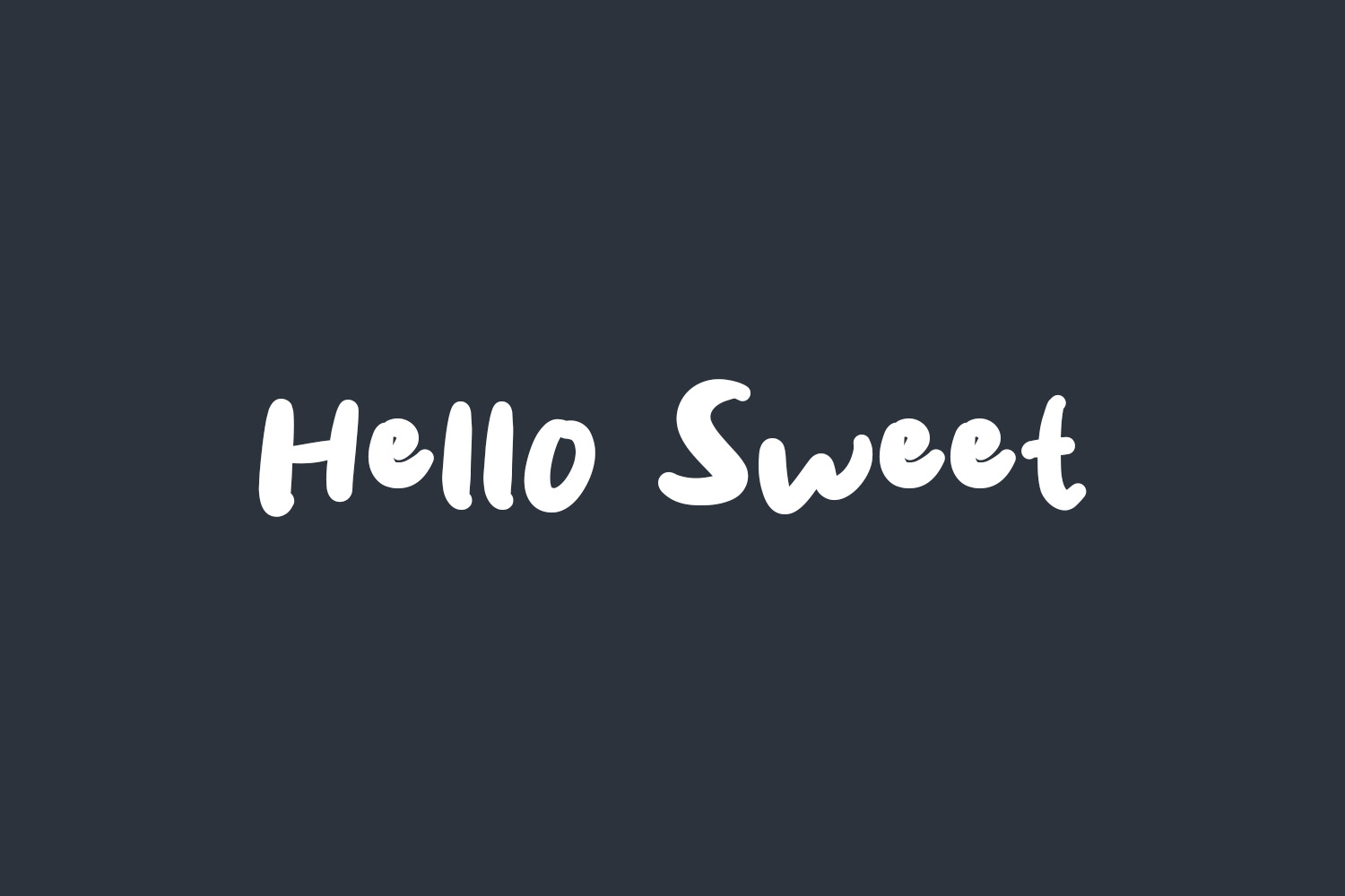 Hello Sweet Free Font