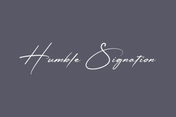 Humble Signation Free Font