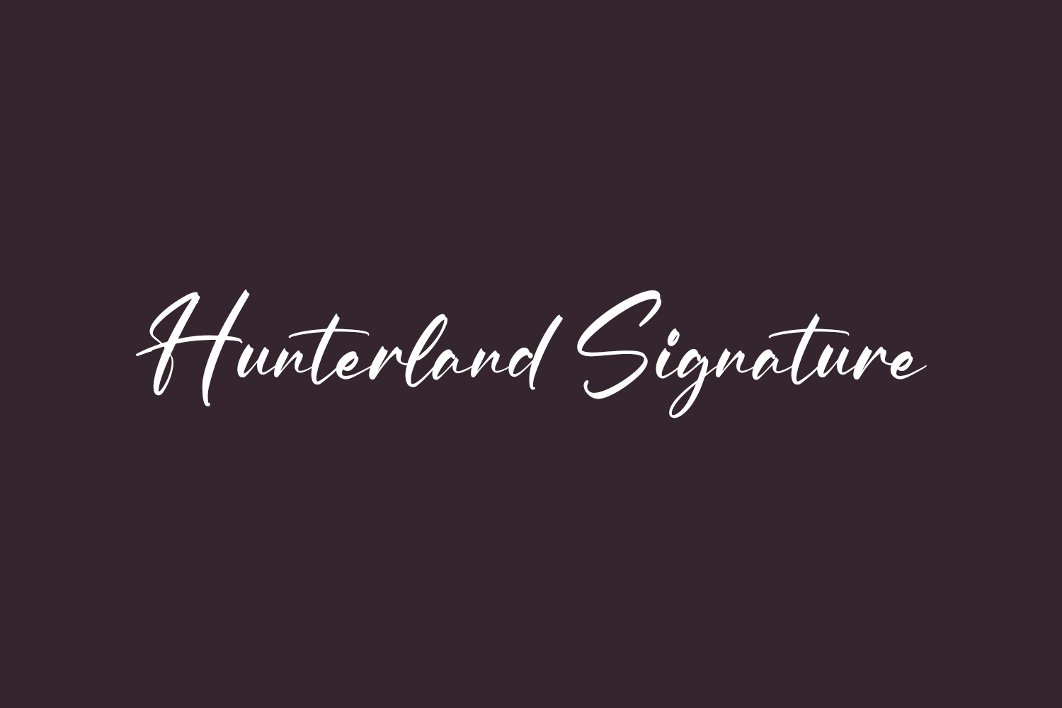 Hunterland Signature Free Font