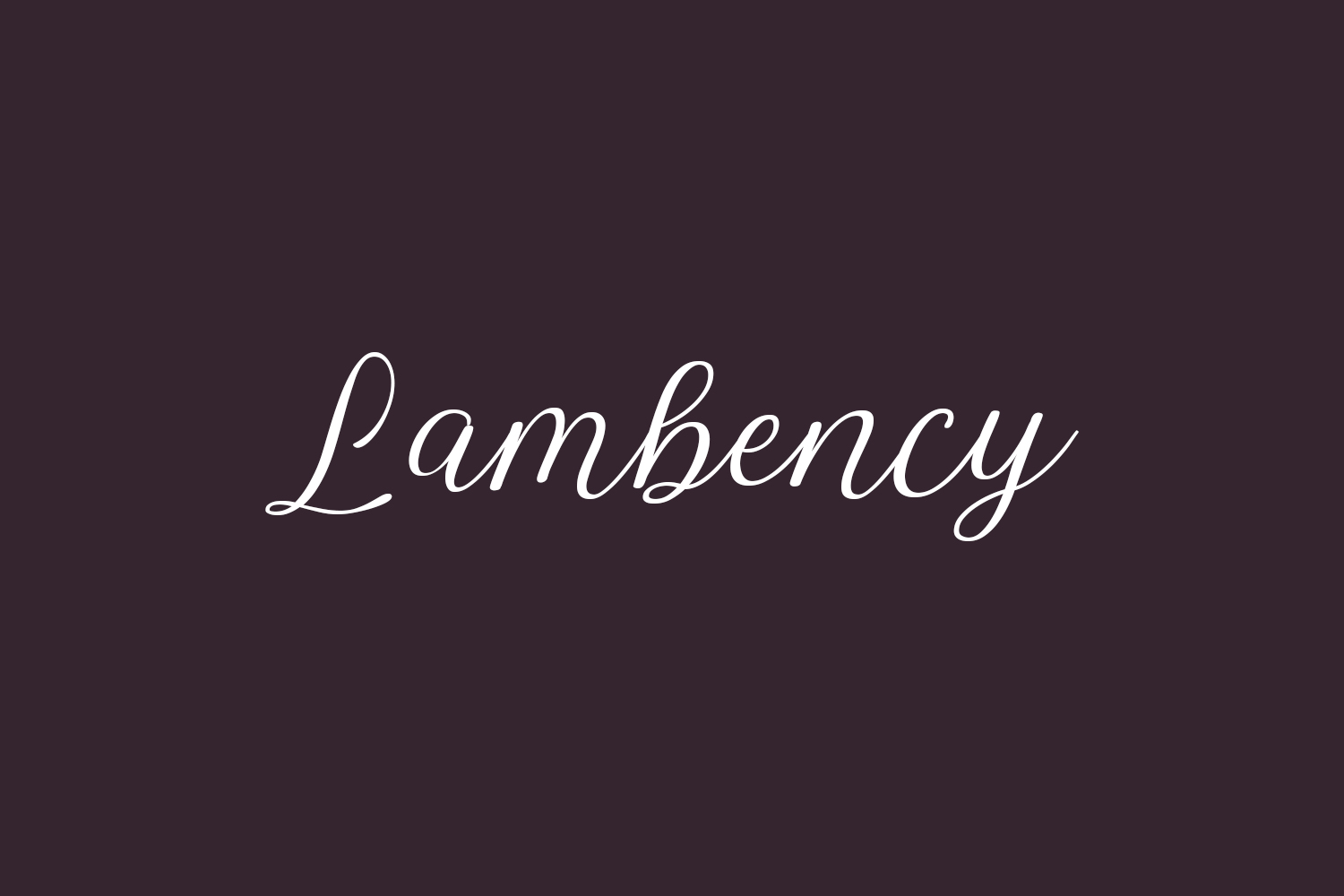 Lambency Free Font