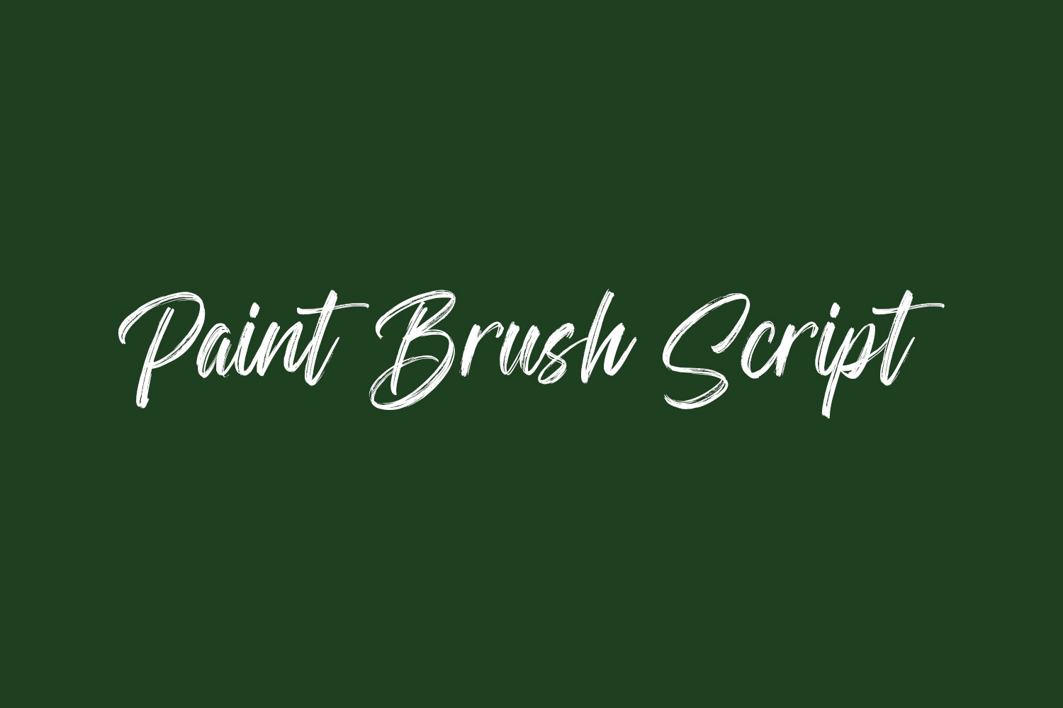 Paint Brush Script Free Font
