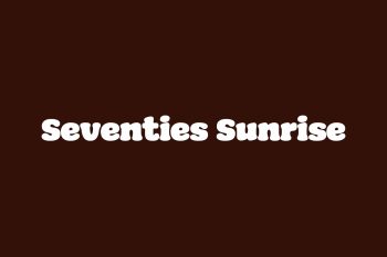Seventies Sunrise Free Font
