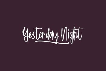 Yesterday Night Free Font