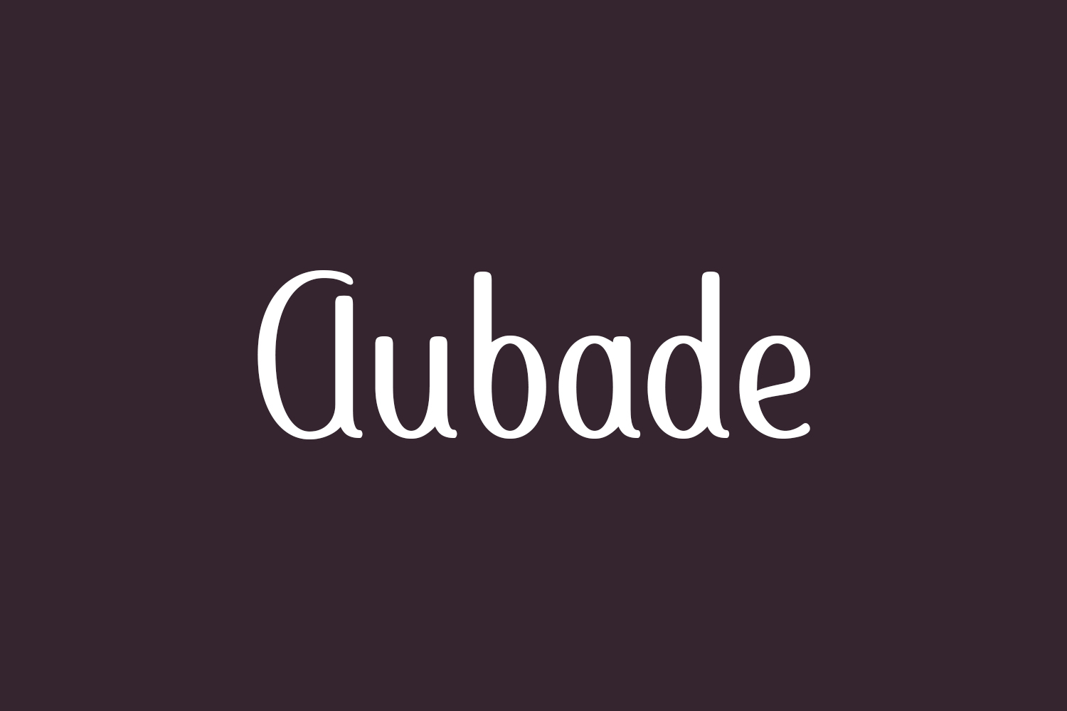 Aubade Free Font