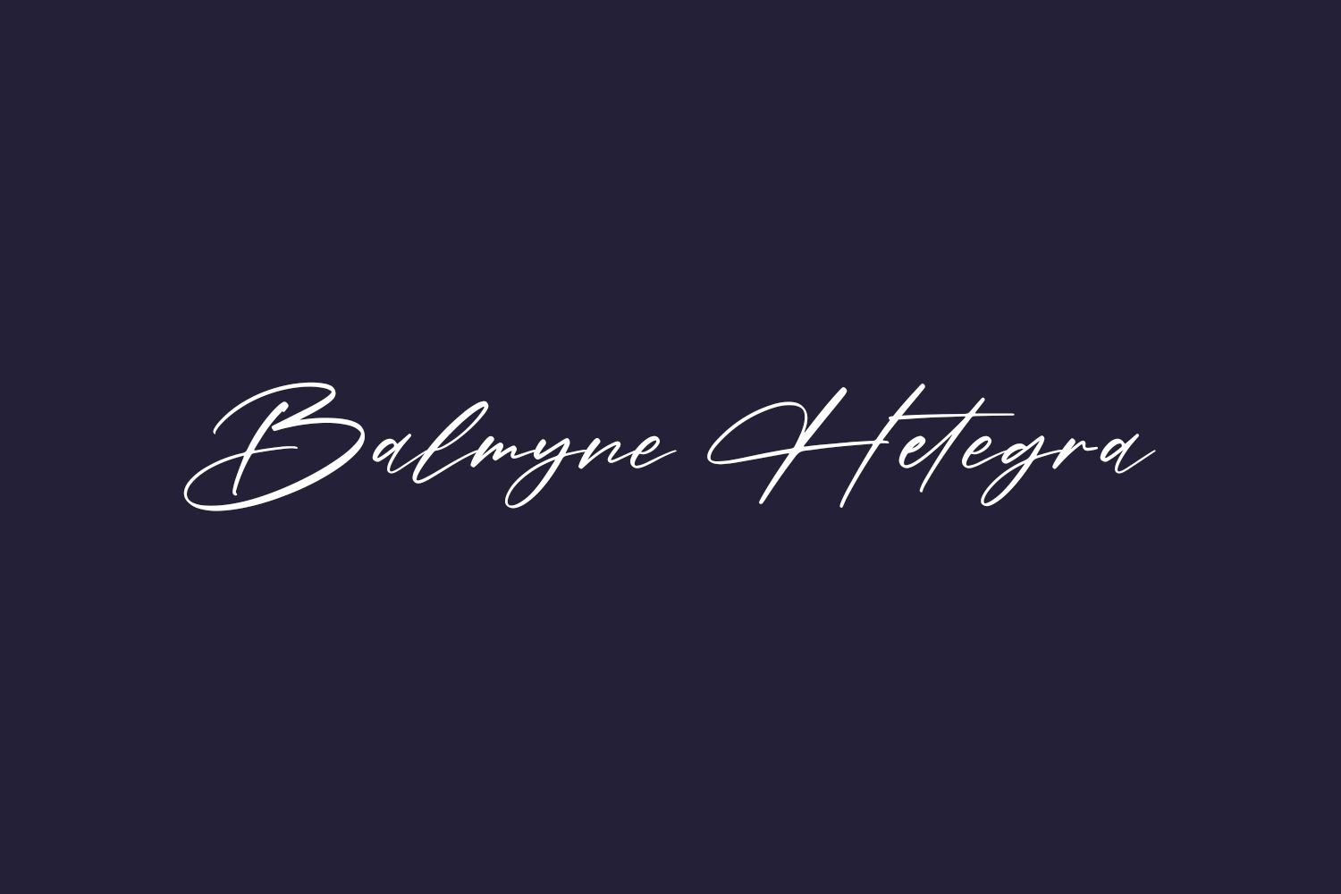 Balmyne Hetegra Free Font