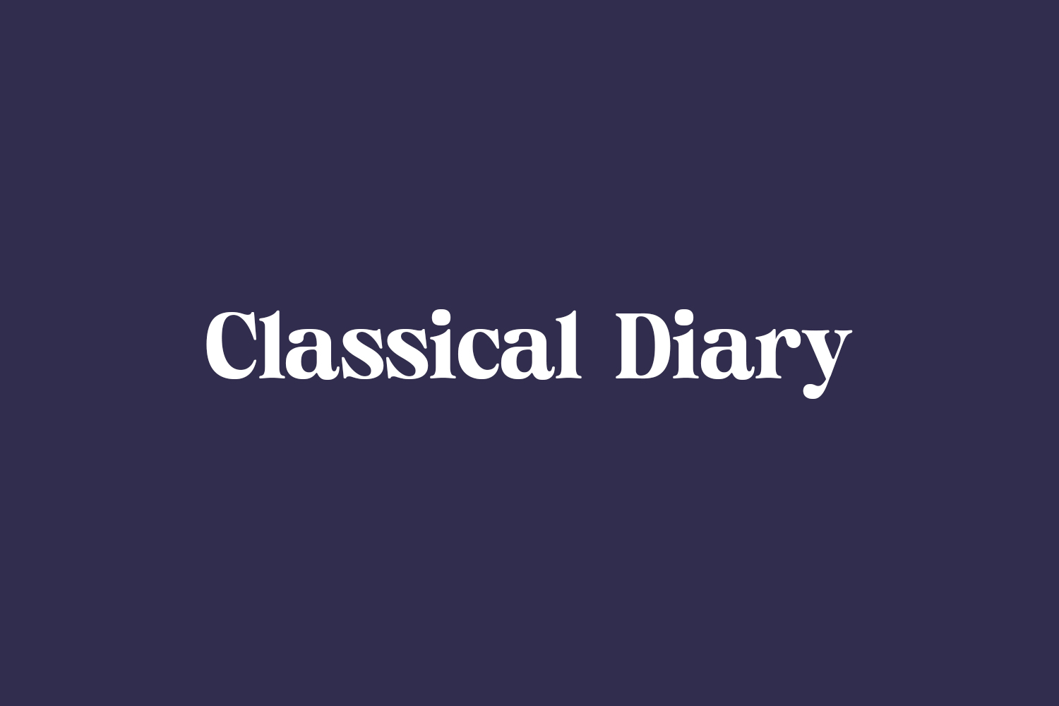 Classical Diary Free Font