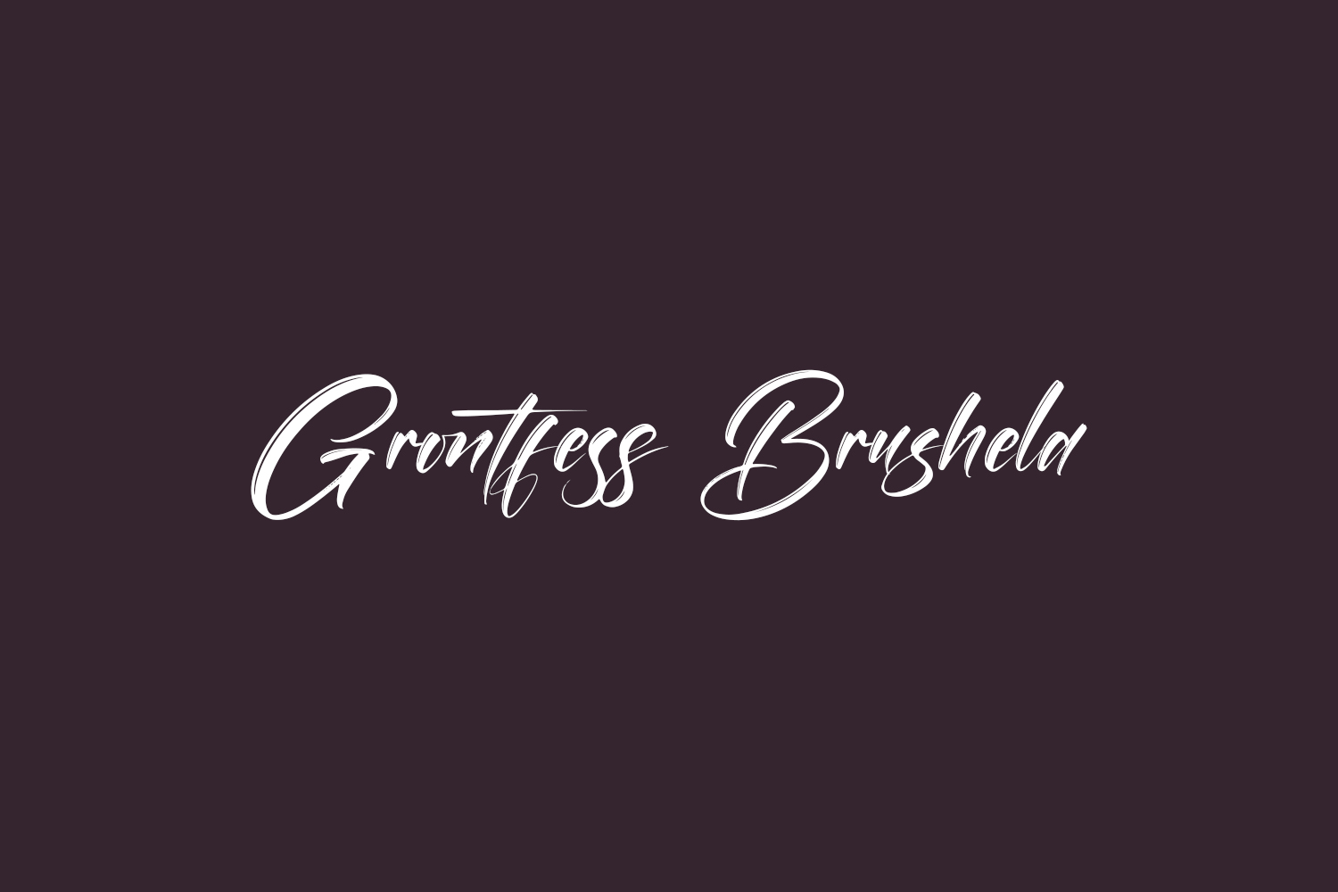 Grontfess Brushela Free Font