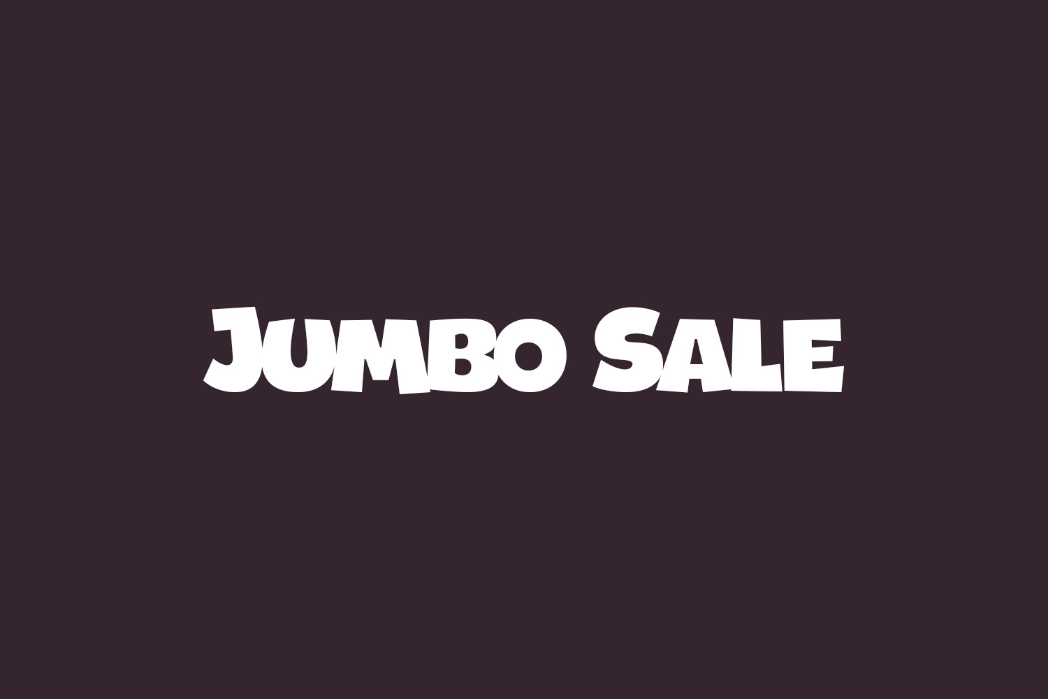 Jumbo Sale Free Font
